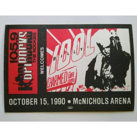 Billy Idol Charmed Life Backstage Pass Original 1990 Rock Concert New Wave Punk - Picture 2 of 4